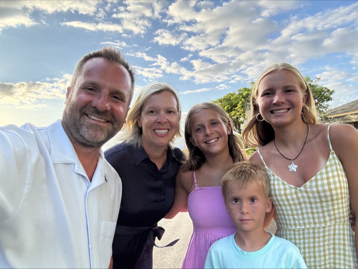 Jovo Ivekich with his wife Dalia and their three children
